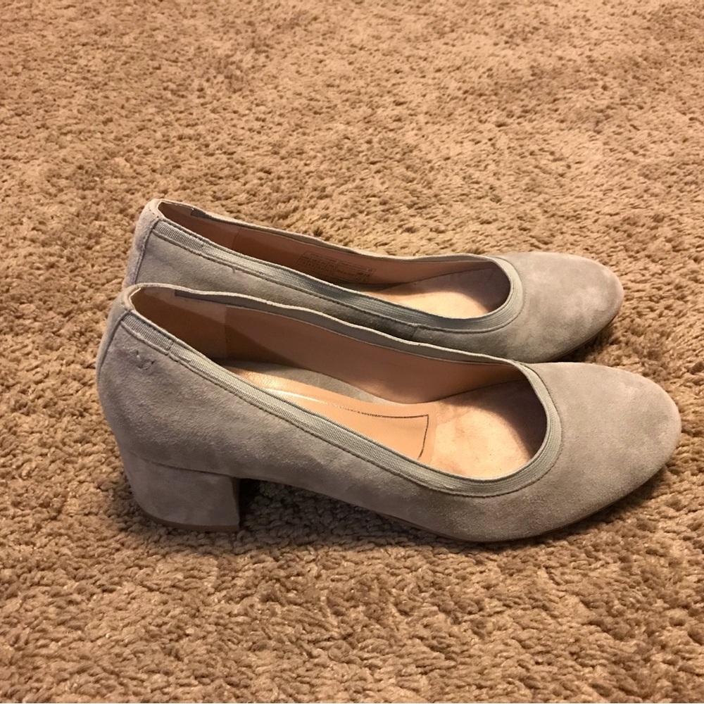 Women's Vionic Natalie Block Heel Pump Slate Grey Suede - Picture 4 of 10